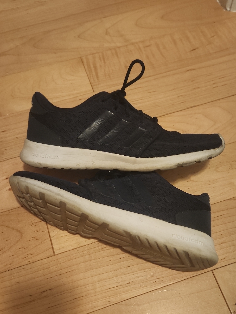 adidas Navy Textured Cloudfoam Sneakers